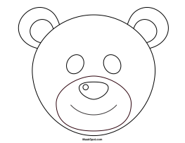 Printable bear mask