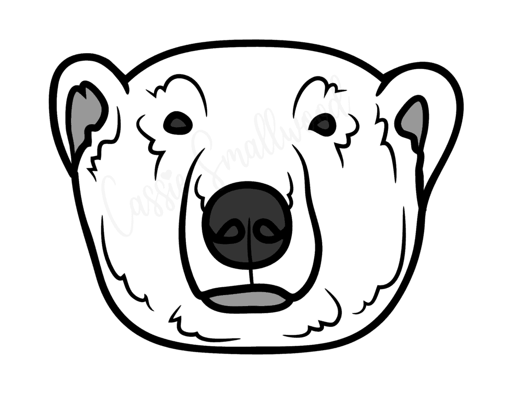 Cute polar bear templates