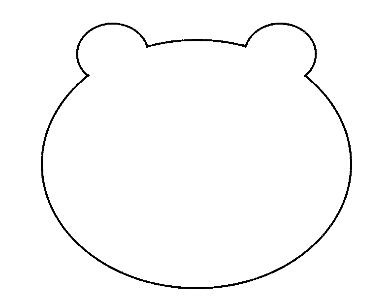 Printable polar bear craft template