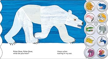 Polar bear polar bear what do you hear sound book with pictures to color puzzle fun and more mart jr bill carle eric books