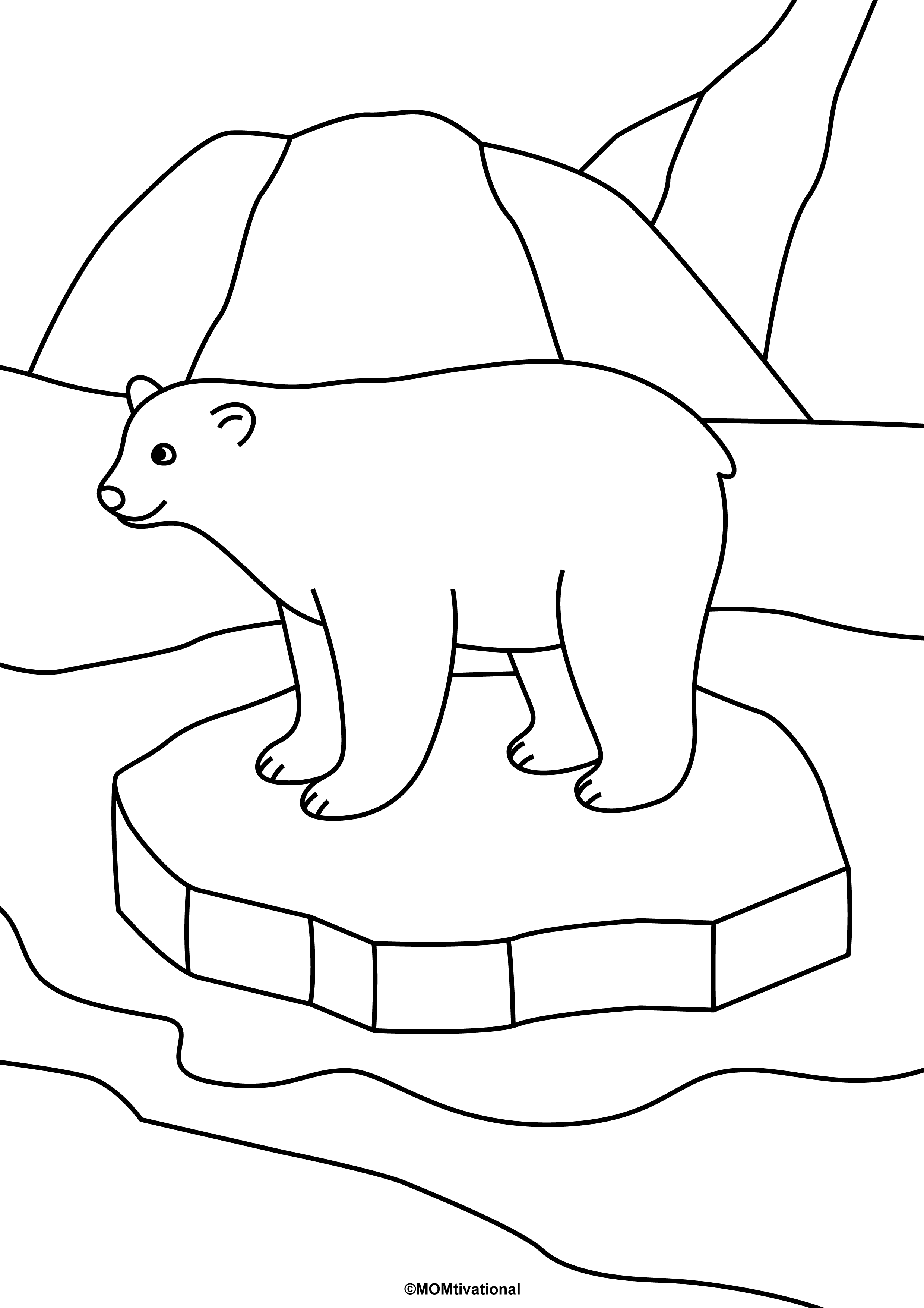 Free polar bear coloring page printables that are super cool get it polar bear color bear coloring pages polar bear coloring page
