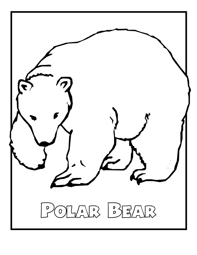 Free printable polar bear coloring pages for kids