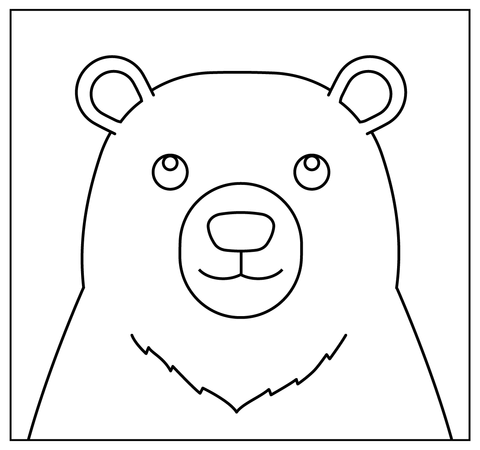 Cartoon polar bear selfie coloring page free printable coloring pages