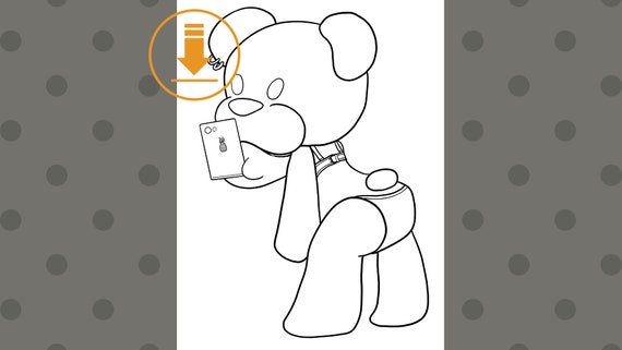 Selfie bear coloring page bdsm bear coloring page