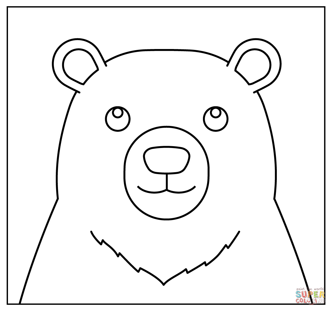 Cartoon polar bear selfie coloring page free printable coloring pages