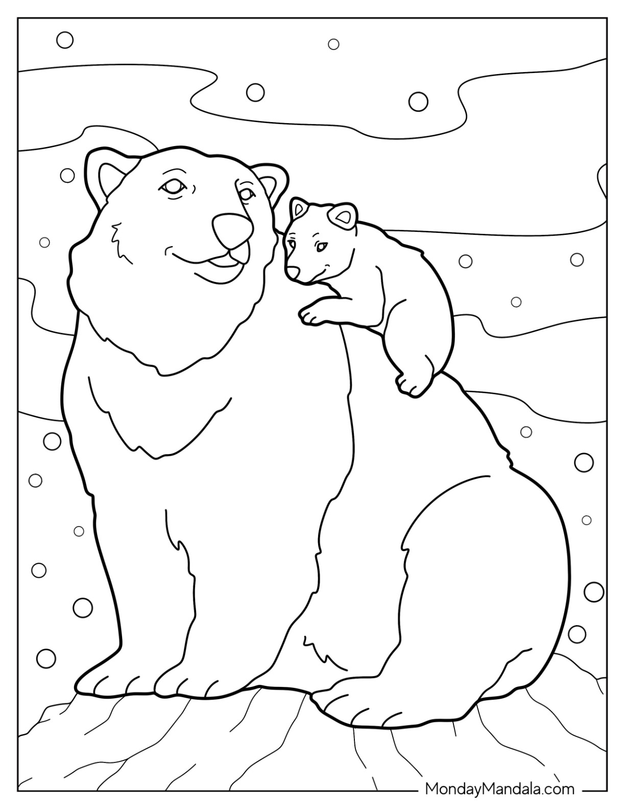 Bear coloring pages free pdf printables