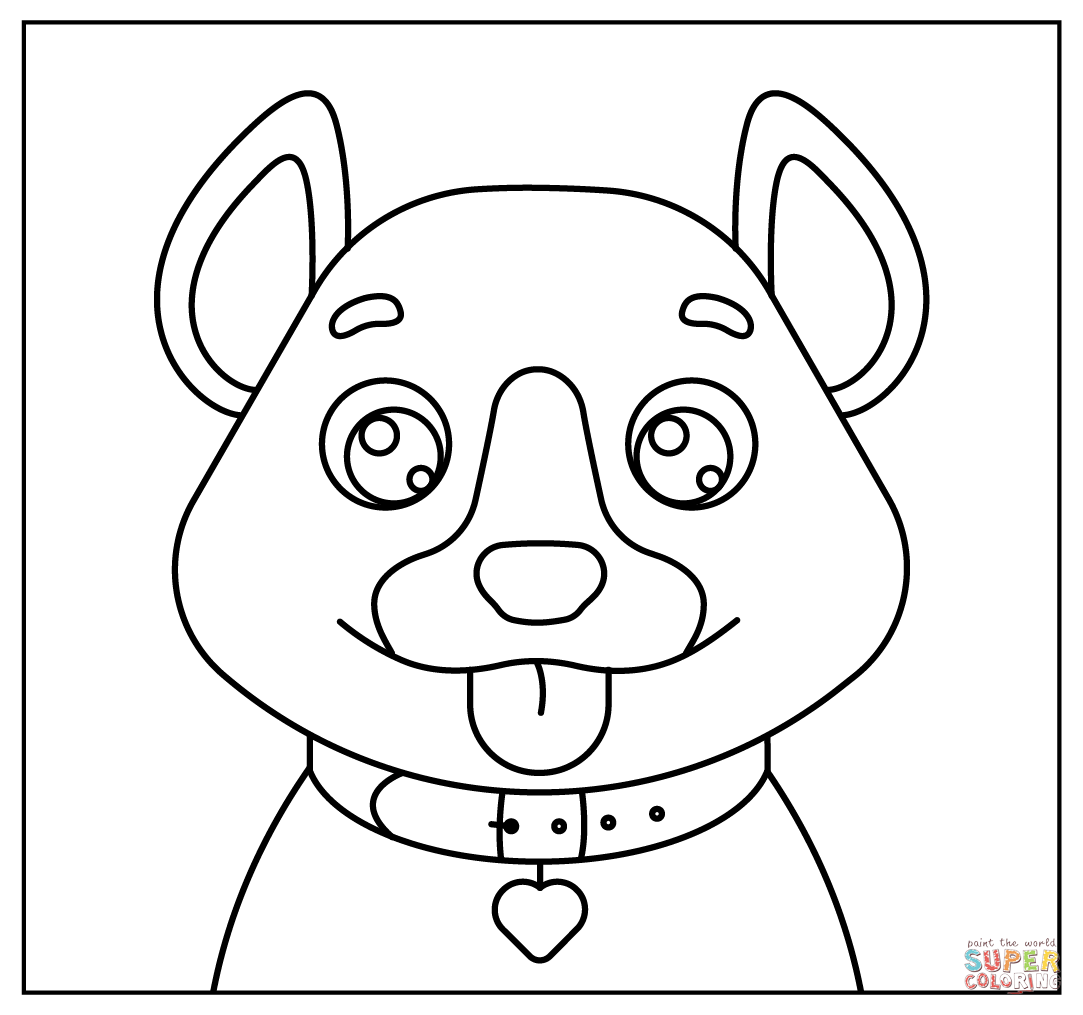 Cartoon dog selfie coloring page free printable coloring pages