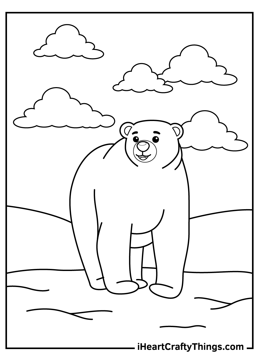 Polar bears coloring pages free printables