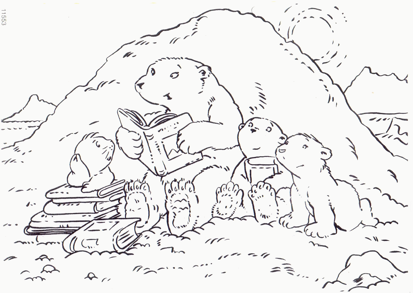 Free printable polar bear coloring pages for kids