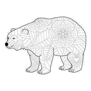 Polar bears coloring