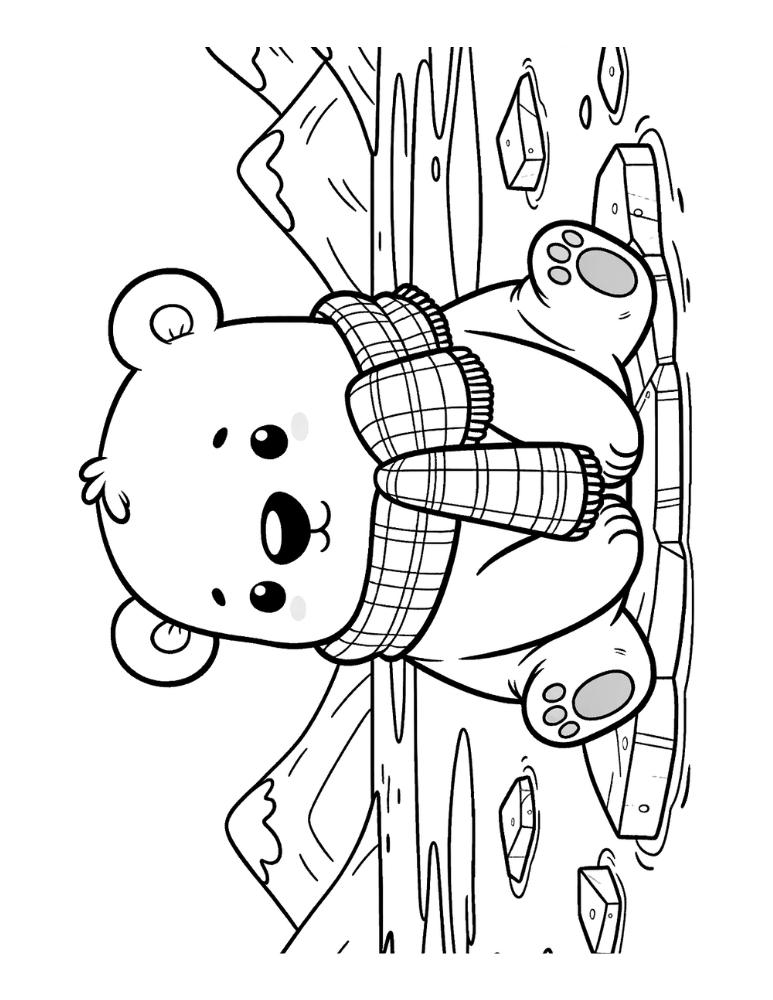 Free polar bear coloring pages for kids