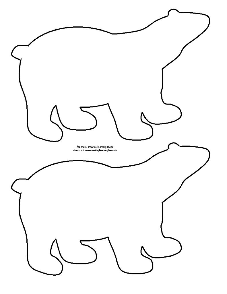 Free printable polar bear template