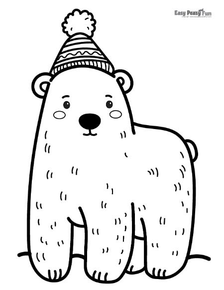 Printable polar bear coloring pages