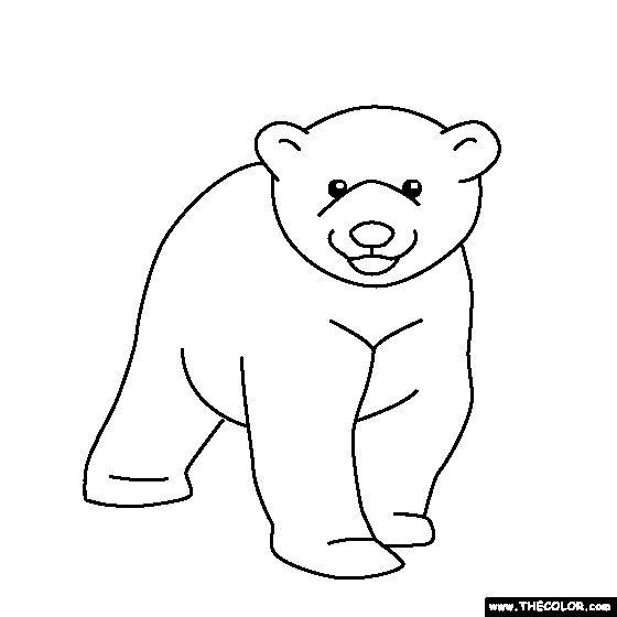 Baby animals online coloring pages polar bear coloring page polar bear color bear coloring pages