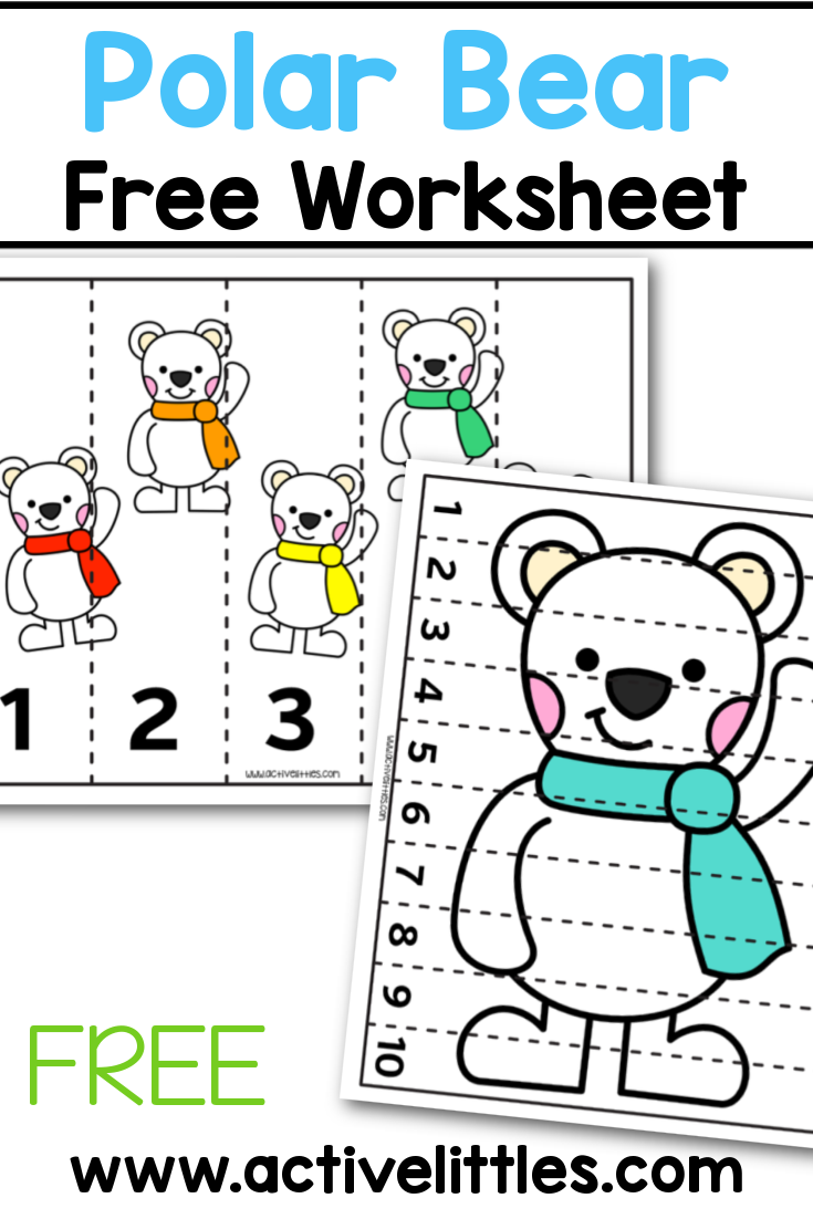 Free printable polar bear worksheet