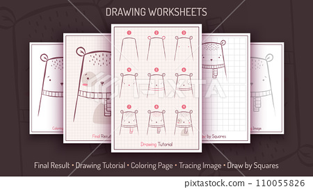 How to draw a polar bear step by step drawing