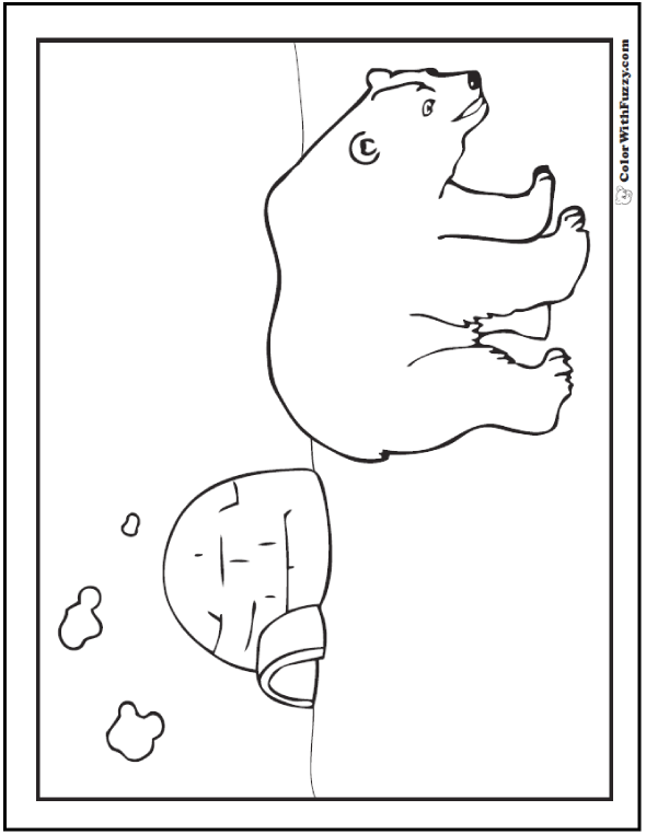 Polar bear coloring pages â arctic giants cute babies