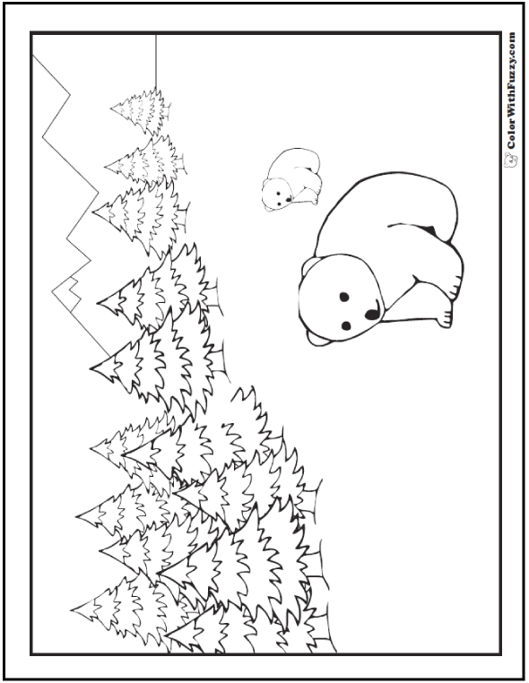 Polar bear coloring pages â arctic giants cute babies