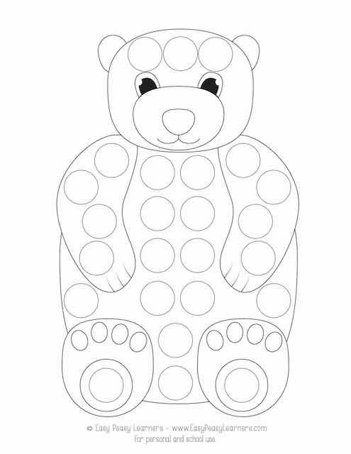 Free polar animals do a dot printables