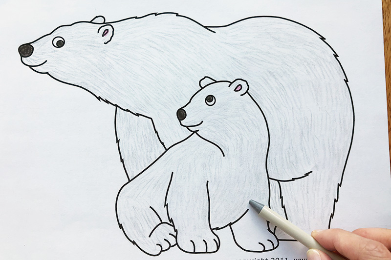 Polar bear free printable templates coloring pages