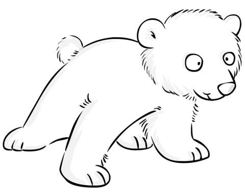 Cute polar bear baby coloring page from polar bears category select from â polar bear coloring page bear coloring pages baby polar bears