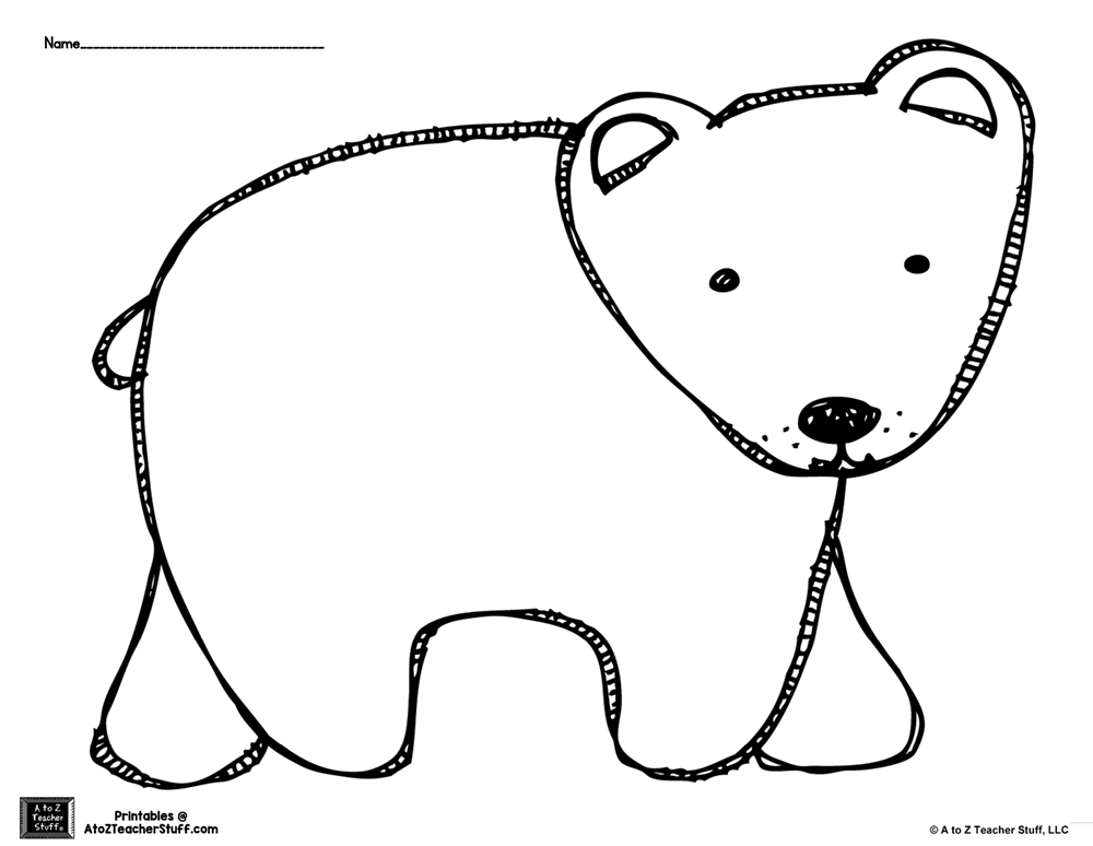 Free printable polar bear template