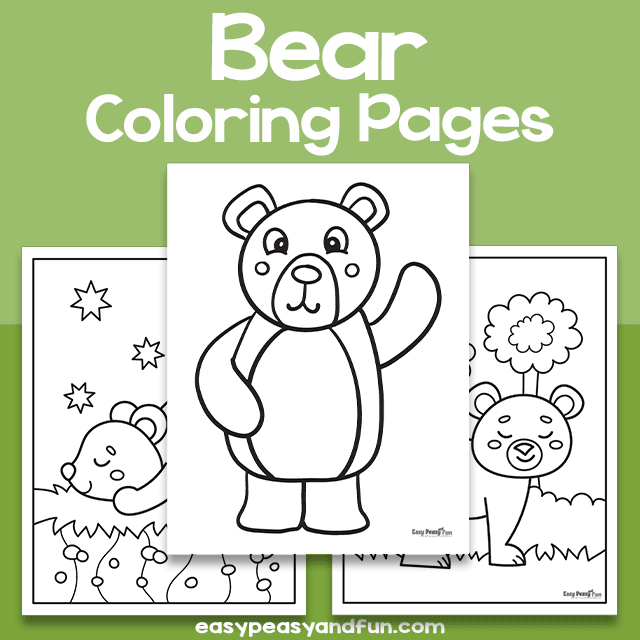 Bear coloring pages â easy peasy and fun hip