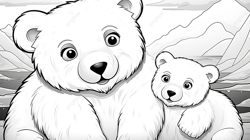 Copy the picture kids game and coloring page with a cute polar bear hug ball background trace worksheet kids worksheet background image and wallpaper for free download