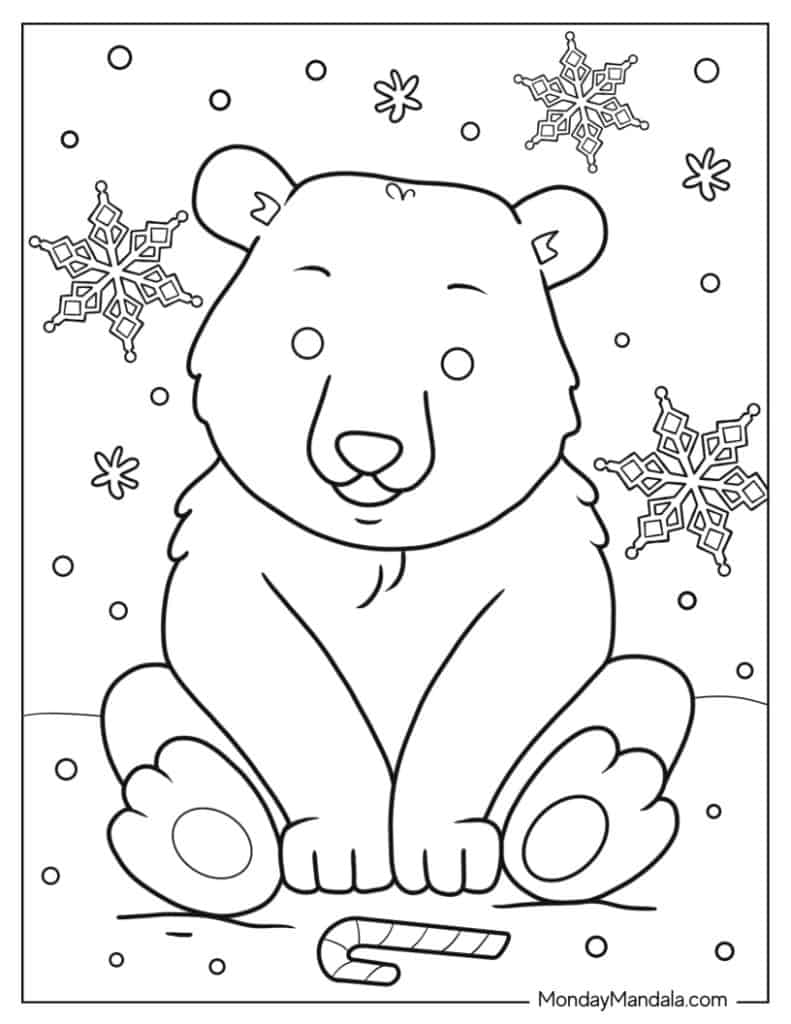 Winter coloring pages free pdf printables