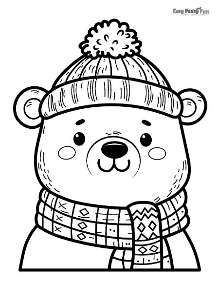 Printable polar bear coloring pages