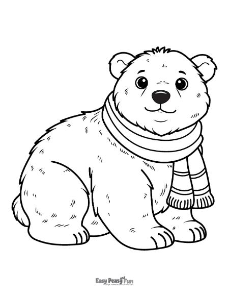 Printable polar bear coloring pages