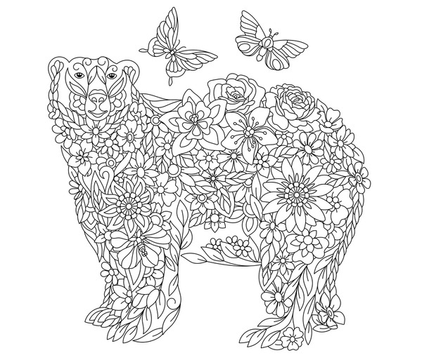 Thousand coloring page polar bear royalty