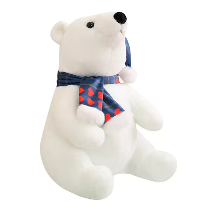 Polar bear stuffed animal cute christmas scarf holiday gift for boys d â