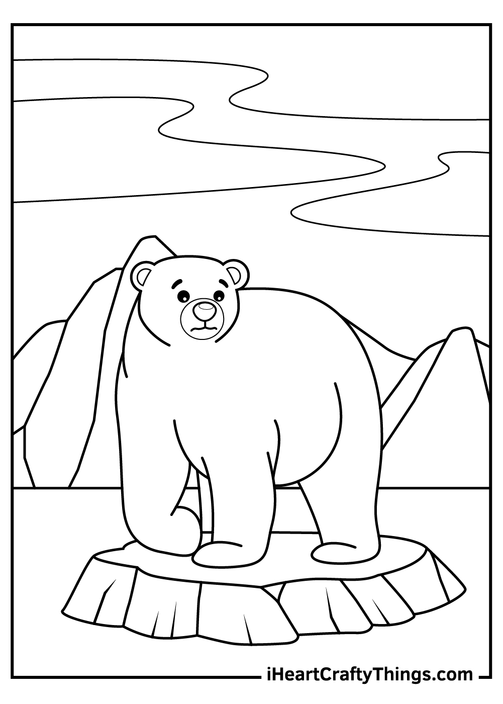 Polar bears coloring pages free printables