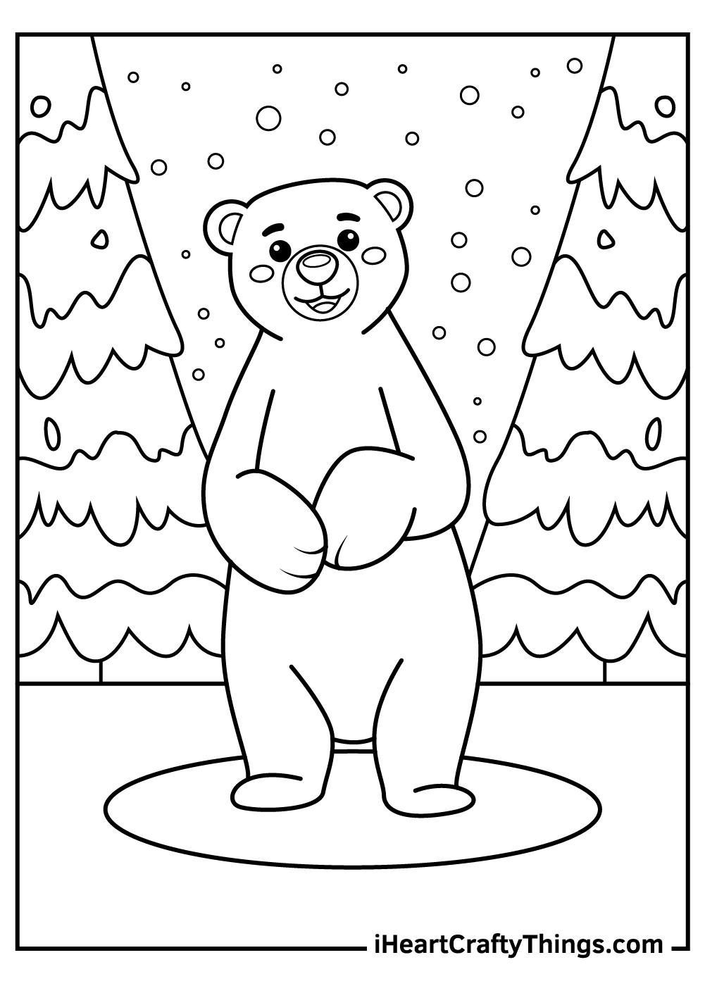 Polar bears coloring pages free printables