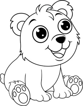 Polar bear coloring tpt