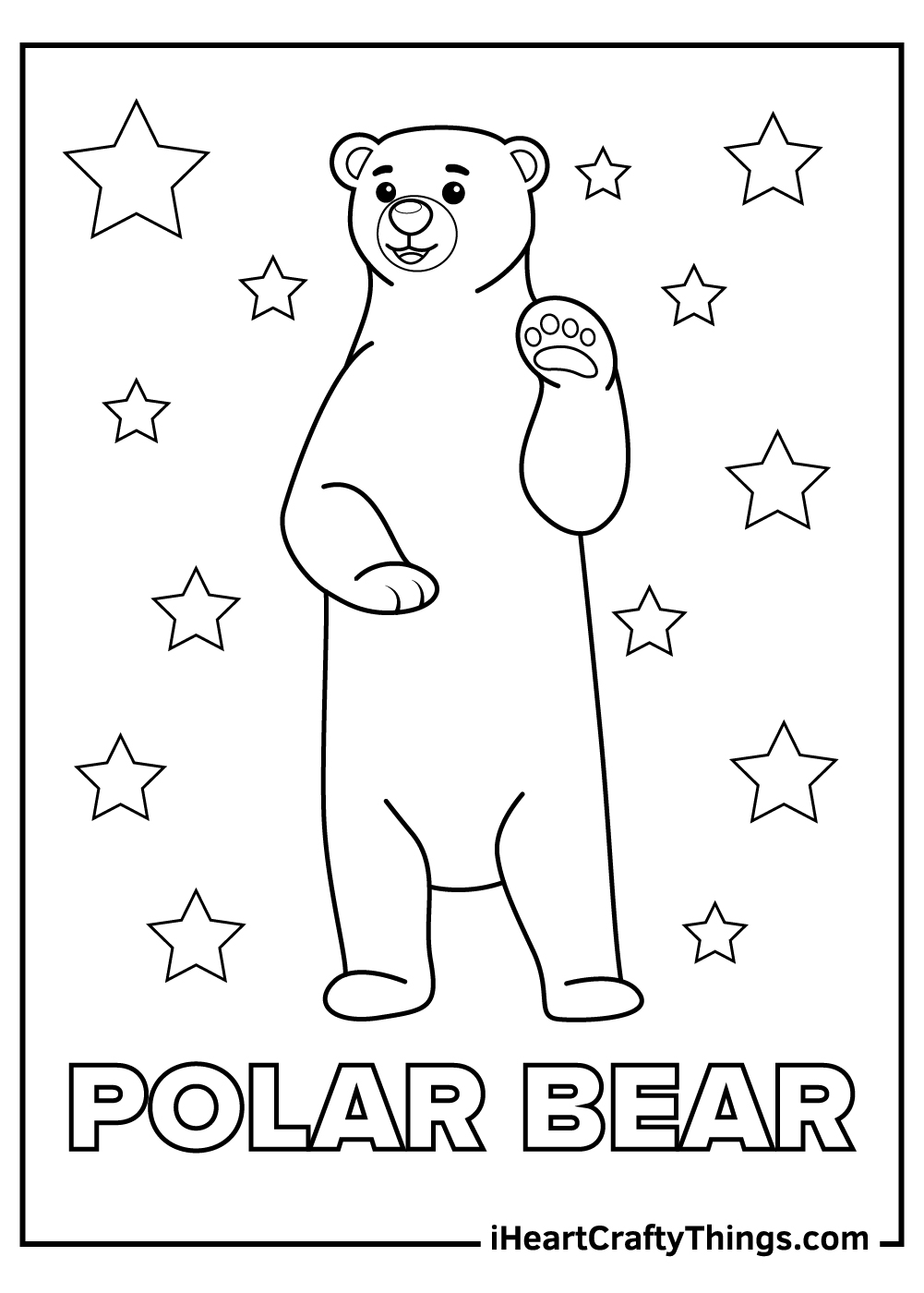 Polar bears coloring pages free printables