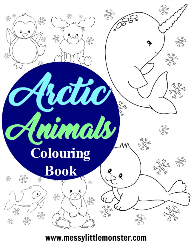 Arctic animal colouring pages