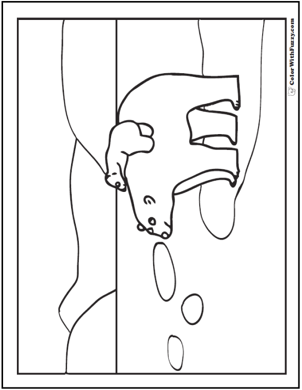 Polar bear coloring pages â arctic giants cute babies