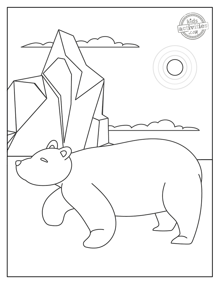 Adorable polar bear coloring pages kids activities blog