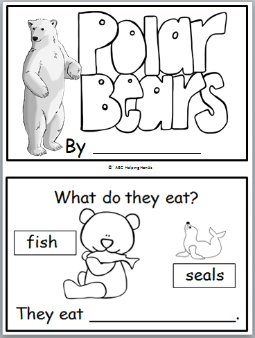 Free polar bear mini book made by teachers