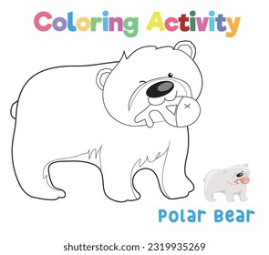 Polar bear coloring pages images stock photos d objects vectors