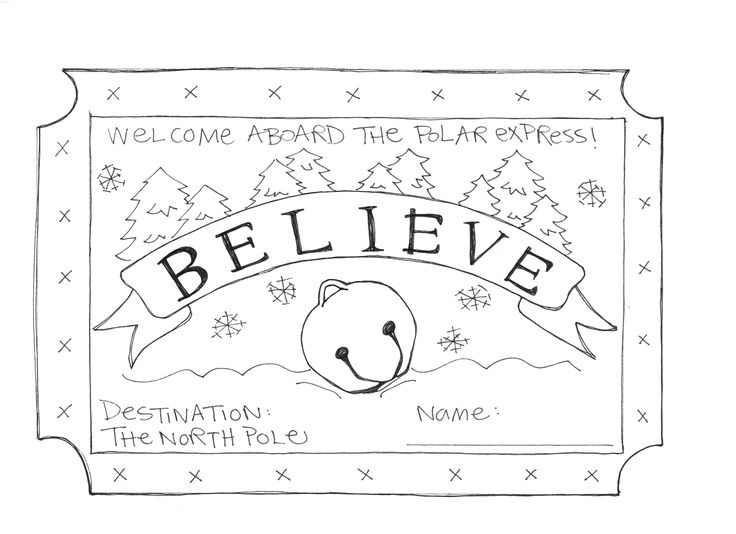 Made this coloring sheet for a polar express themed childrens event thought some oâ polar express christmas party polar express worksheets polar express theme