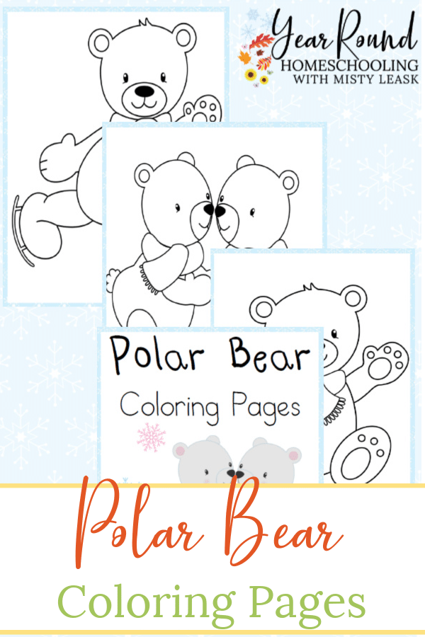 Polar bear coloring pack