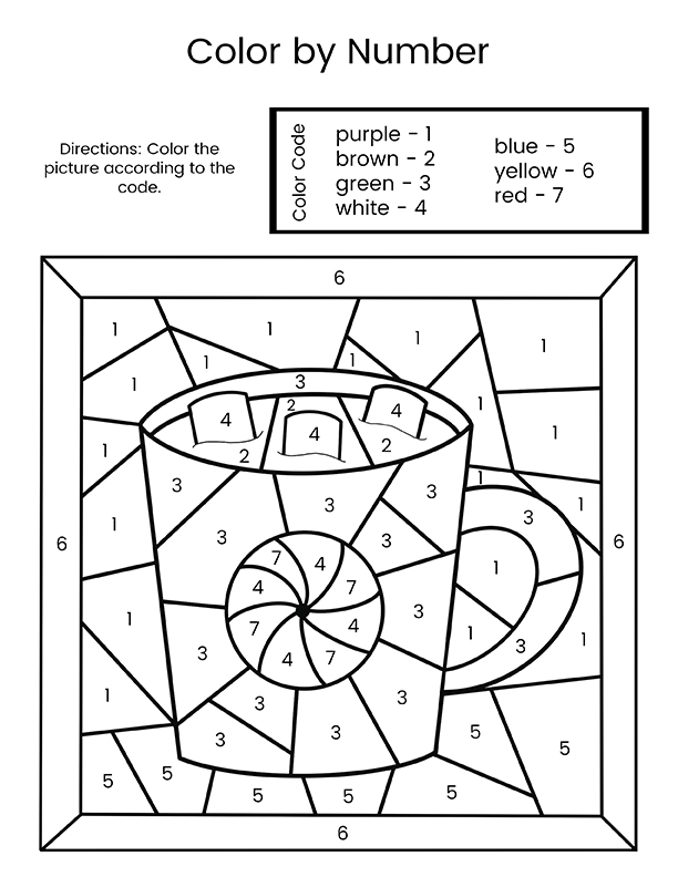 Polar express color by number