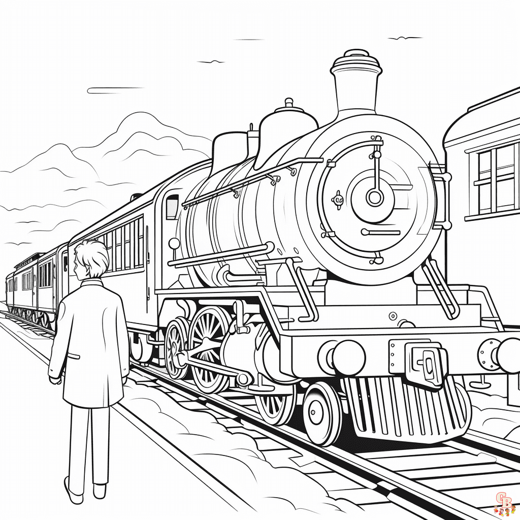 Printable polar express coloring pages free