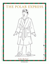 The polar express boy coloring page printable christmas reproducibles