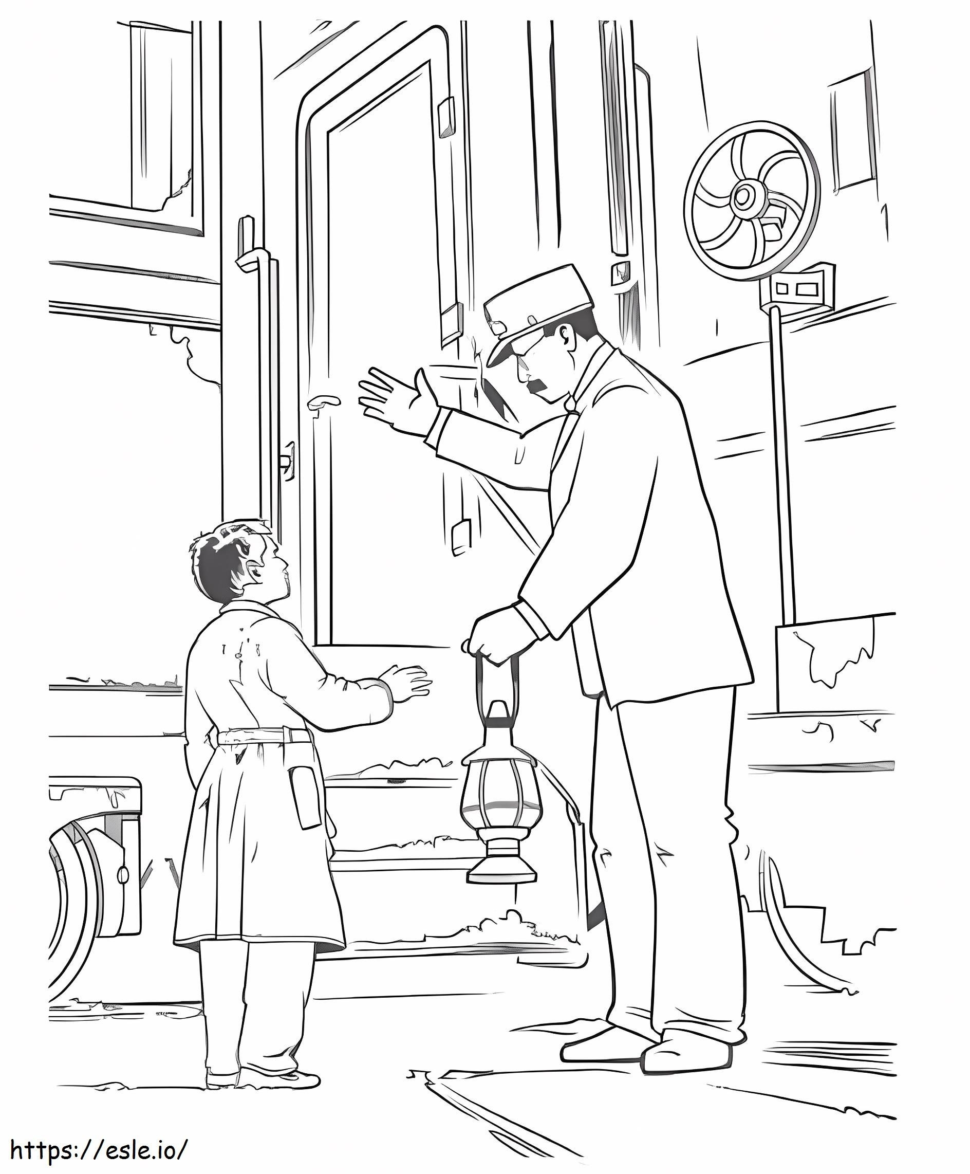 Printable the polar express coloring page