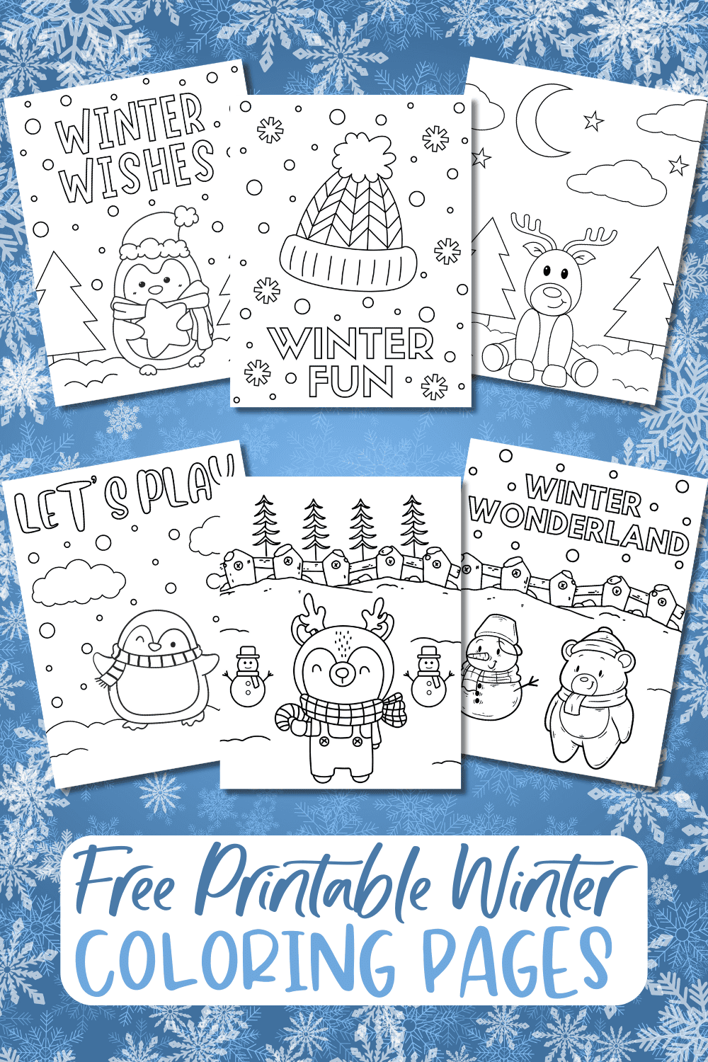 Free winter coloring pages for kids