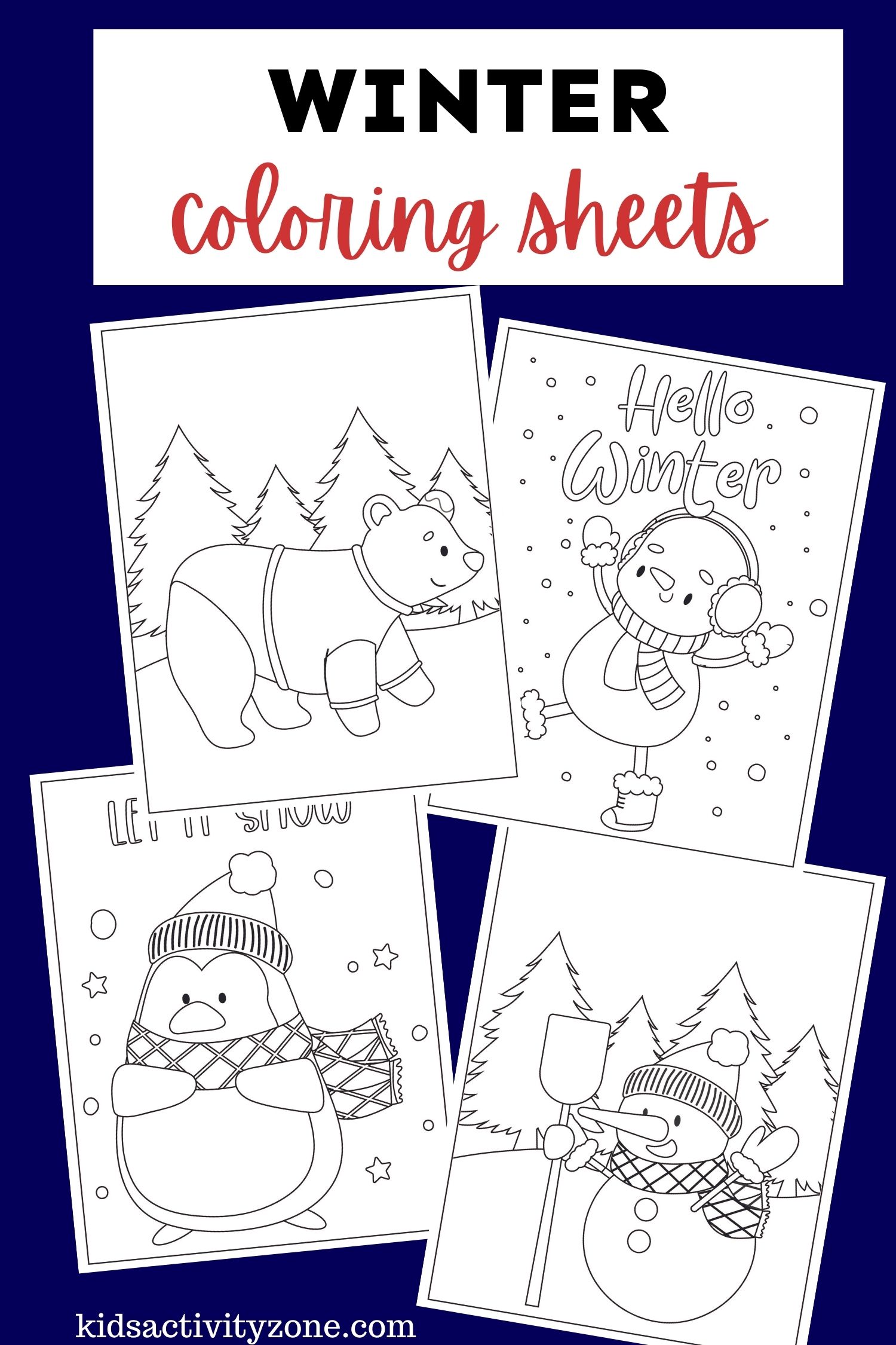 Winter coloring pages